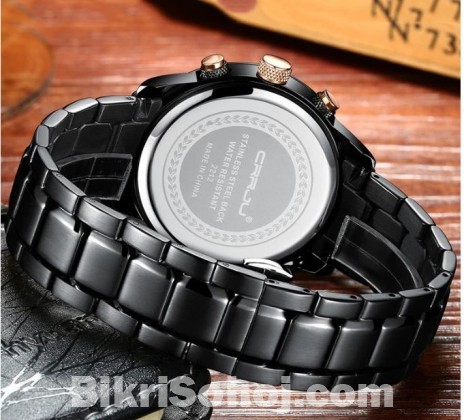 CRRJU Business Quartz Chronograph Wrist Watch